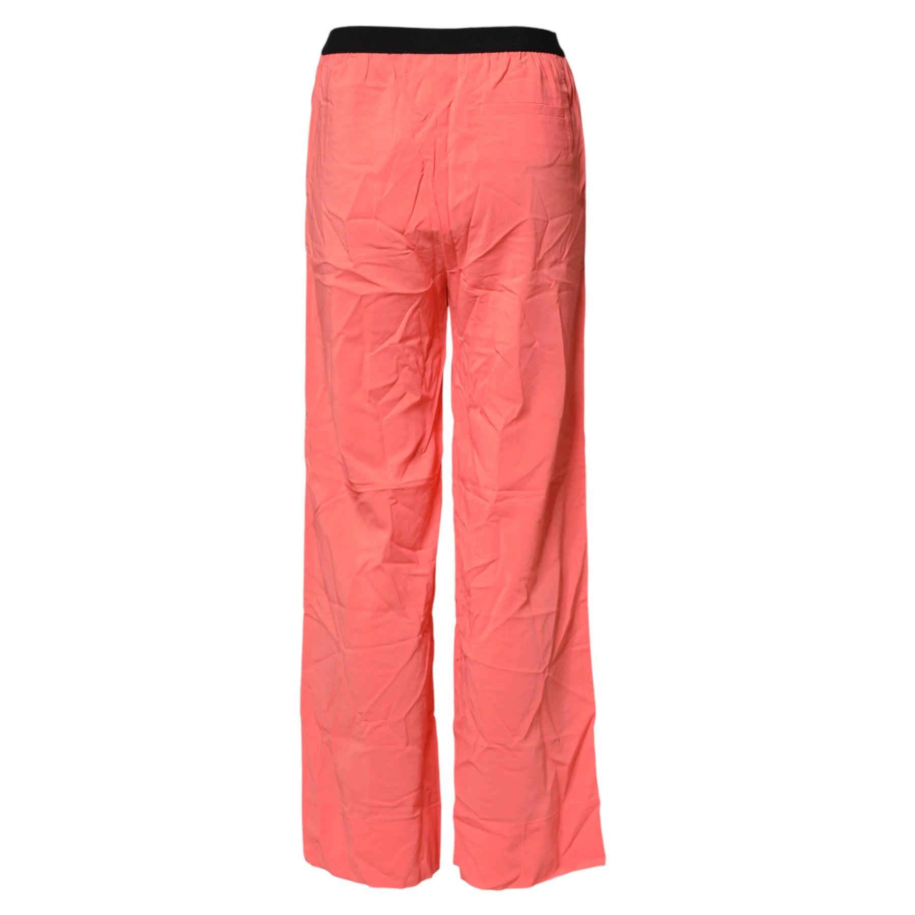 Jucca Neon Pink High Waist Straight Wide Leg Trouser Pants | Regal Royce