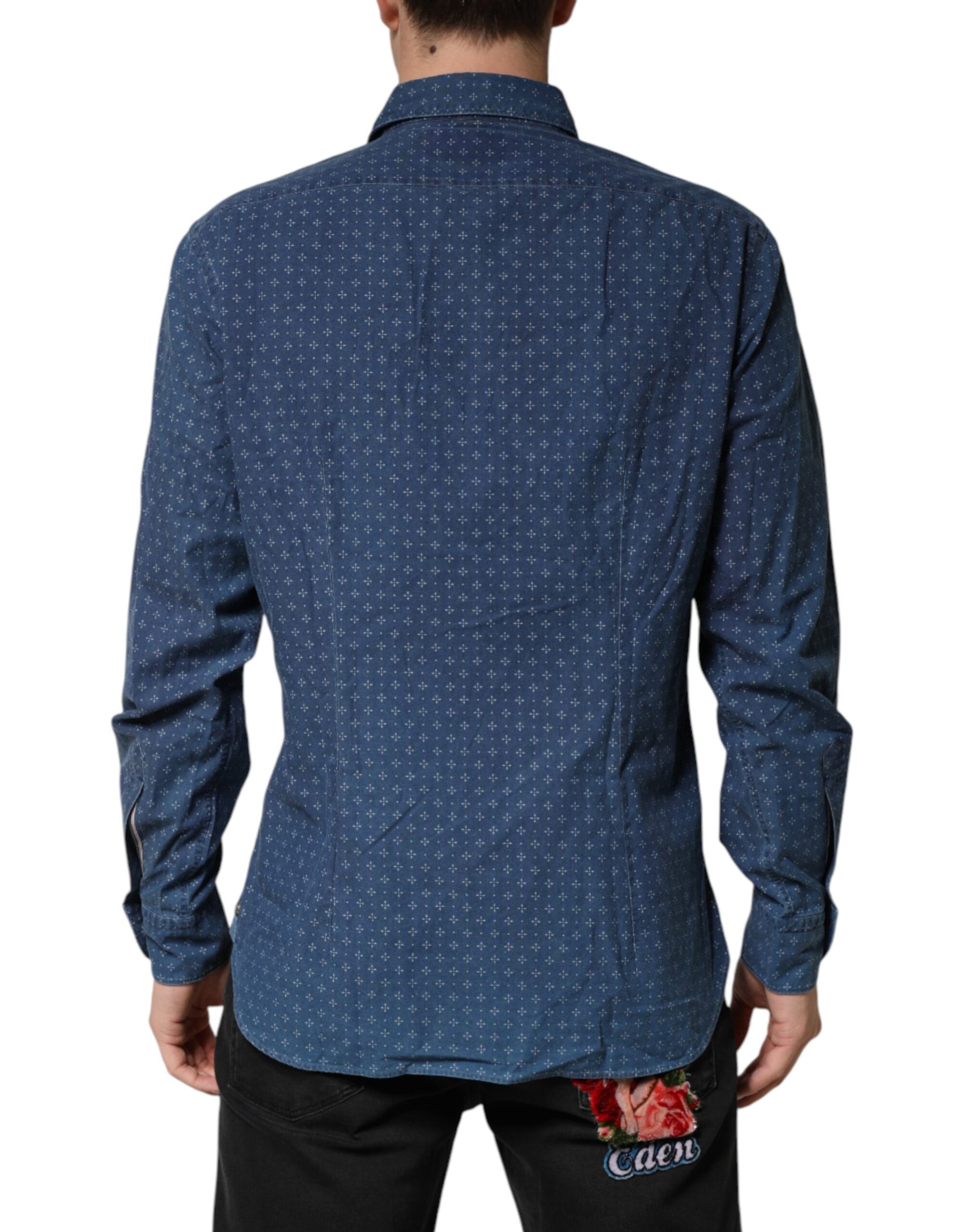 Orian 1968 Blue Button Down Long Sleeves Men Shirt | Regal Royce