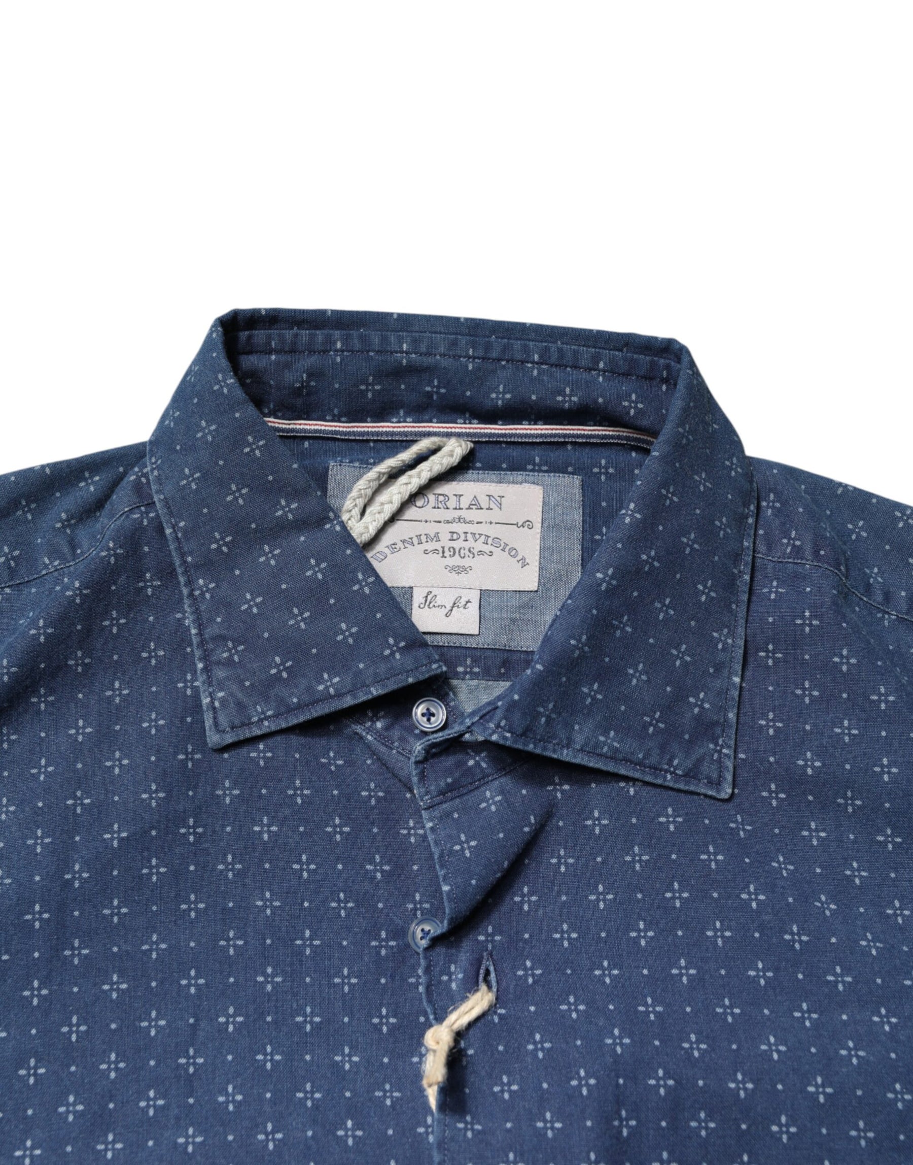 Orian 1968 Blue Button Down Long Sleeves Men Shirt | Regal Royce