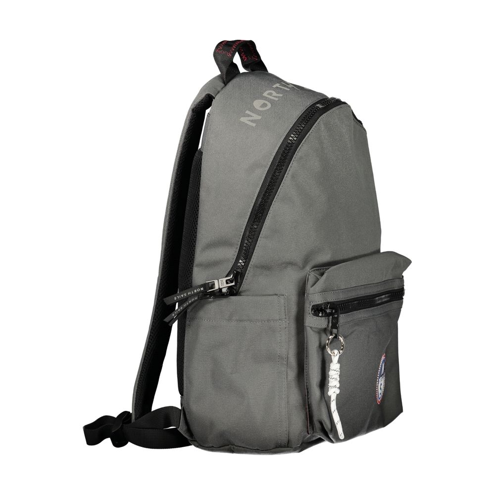 North Sails Grigio Polyester Men Backpack | Regal Royce