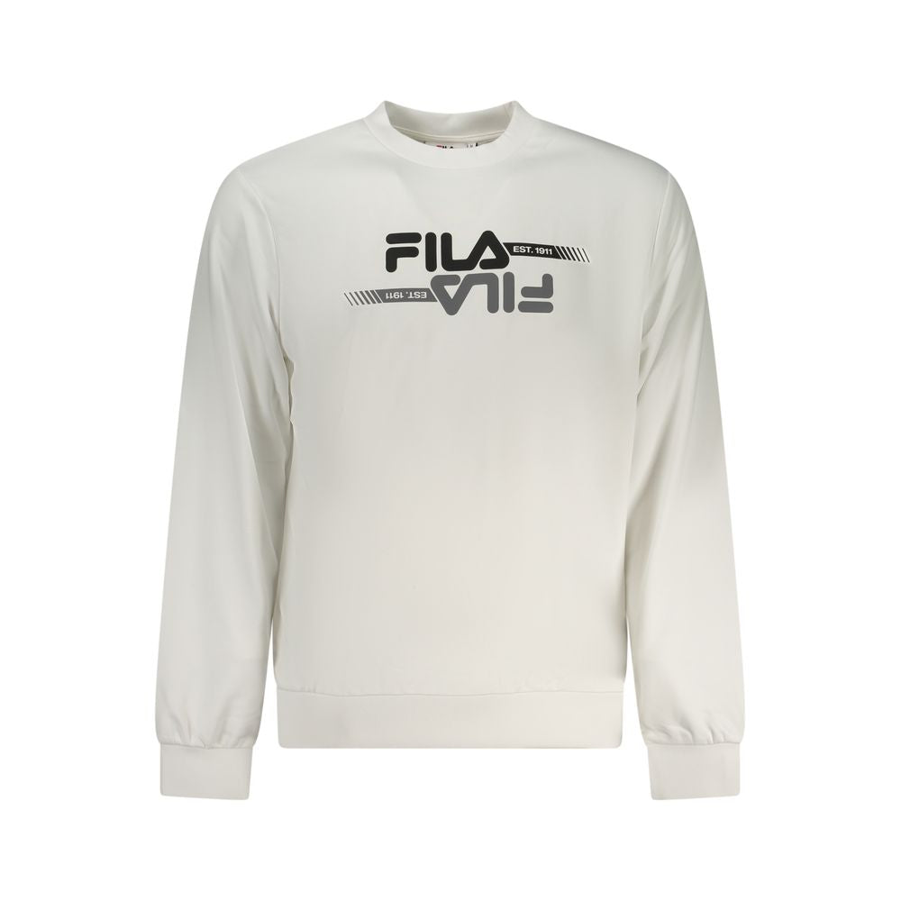Fila White Polyester Men Sweatshirt | Regal Royce