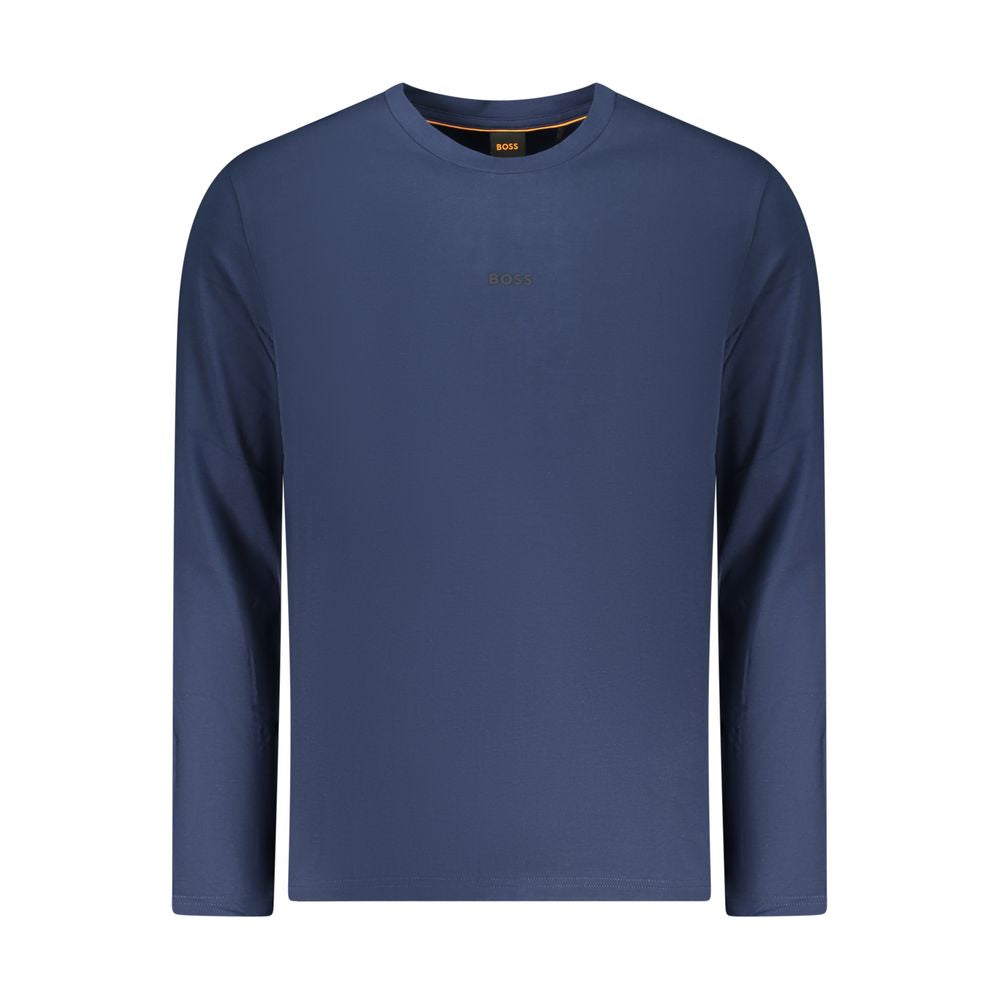 Hugo Boss Blue Organic Cotton Men T-Shirt | Regal Royce