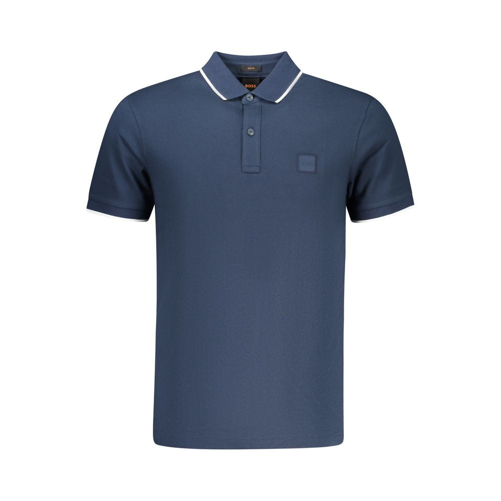 Hugo Boss Blue Cotton Men Polo Shirt | Regal Royce