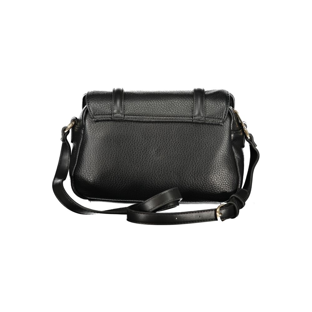 Mario Valentino Black Polyurethane Women Shoulder Bag | Regal Royce