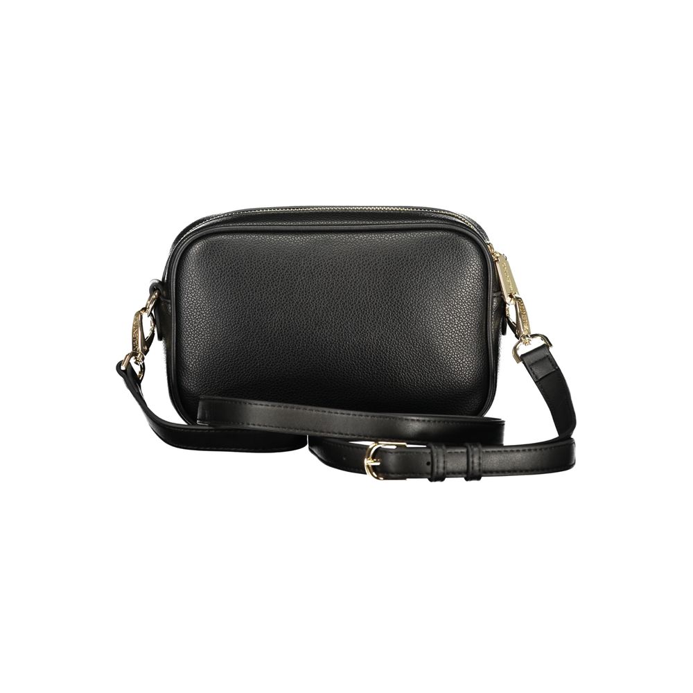 Mario Valentino Black Polyurethane Women Handbag | Regal Royce