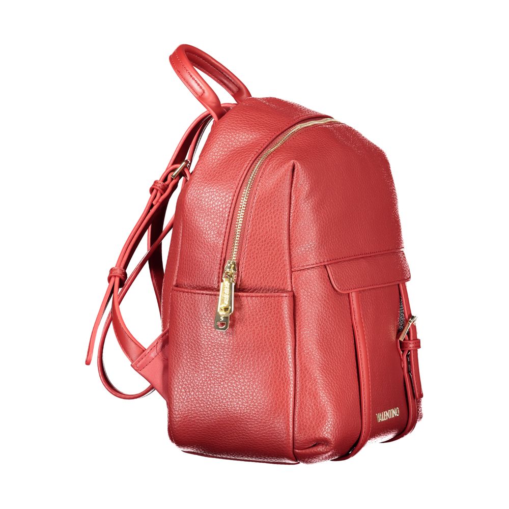 Mario Valentino Rosso Polyurethane Women Backpack | Regal Royce