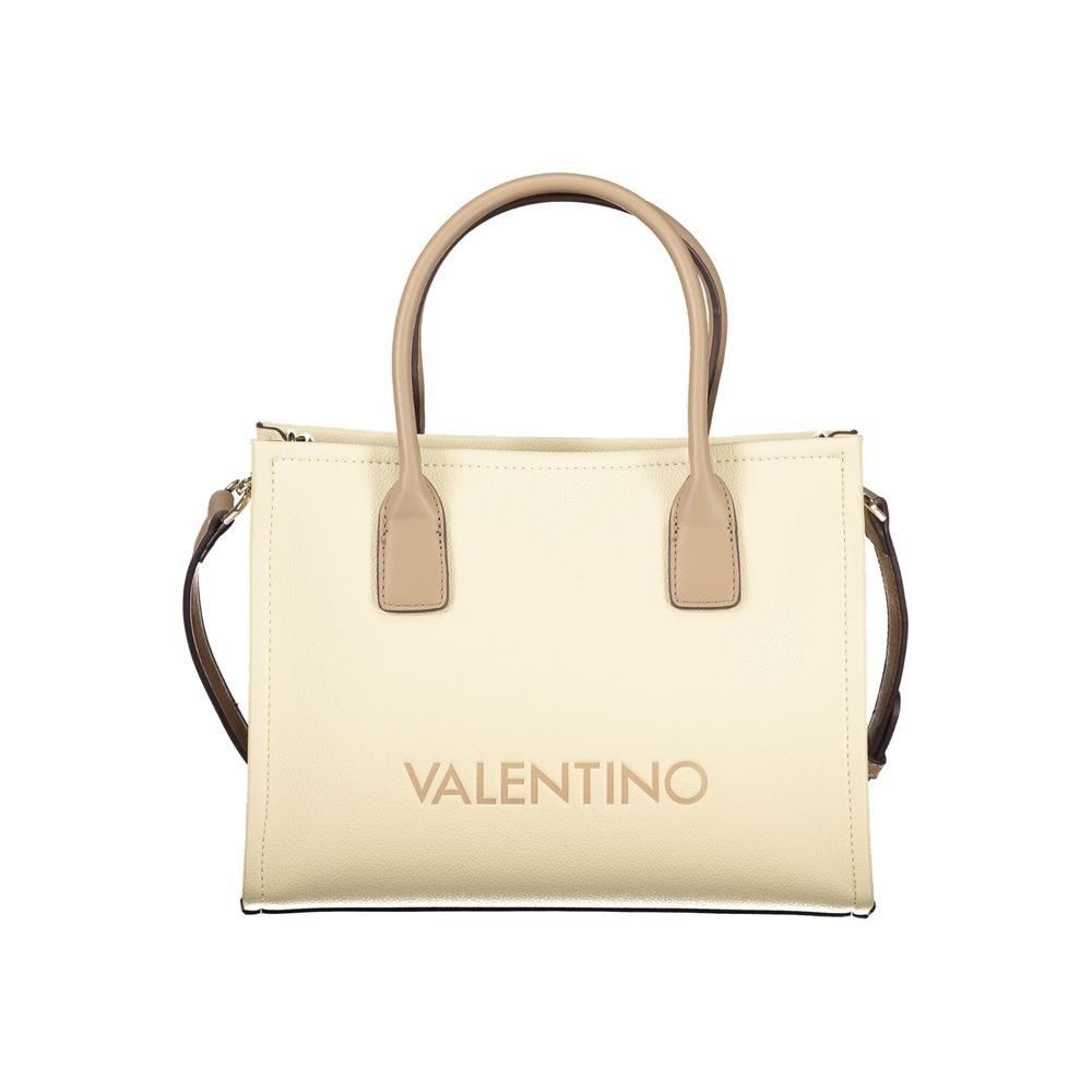 Mario Valentino Beige Polyurethane Women Handbag | Regal Royce