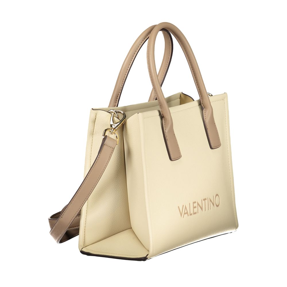 Mario Valentino Beige Polyurethane Women Handbag | Regal Royce