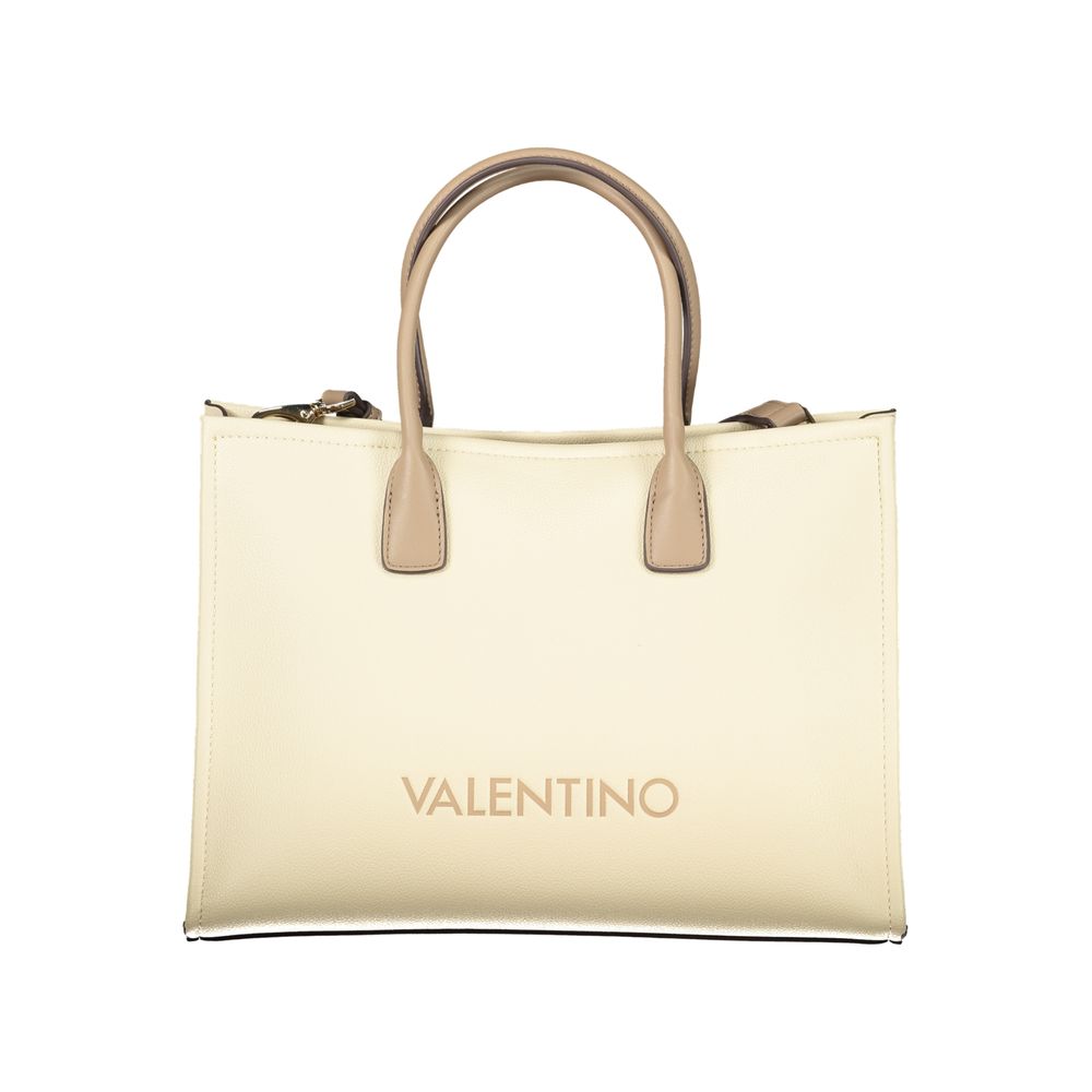 Mario Valentino Beige Polyurethane Women Handbag | Regal Royce
