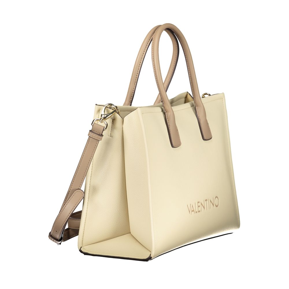 Mario Valentino Beige Polyurethane Women Handbag | Regal Royce