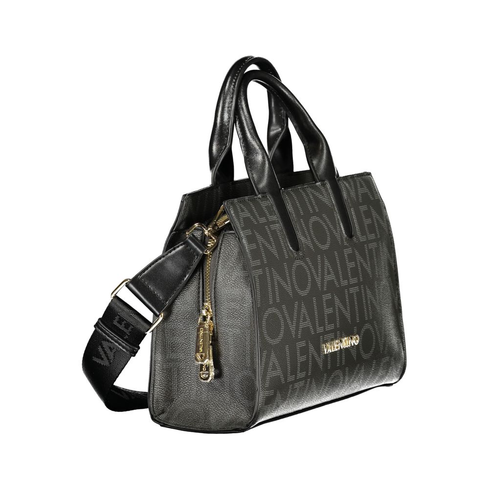 Mario Valentino Black Polyurethane Women Handbag | Regal Royce