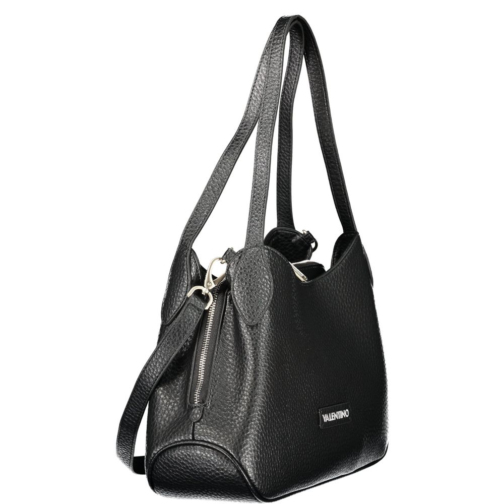 Mario Valentino Black Polyurethane Women Handbag | Regal Royce