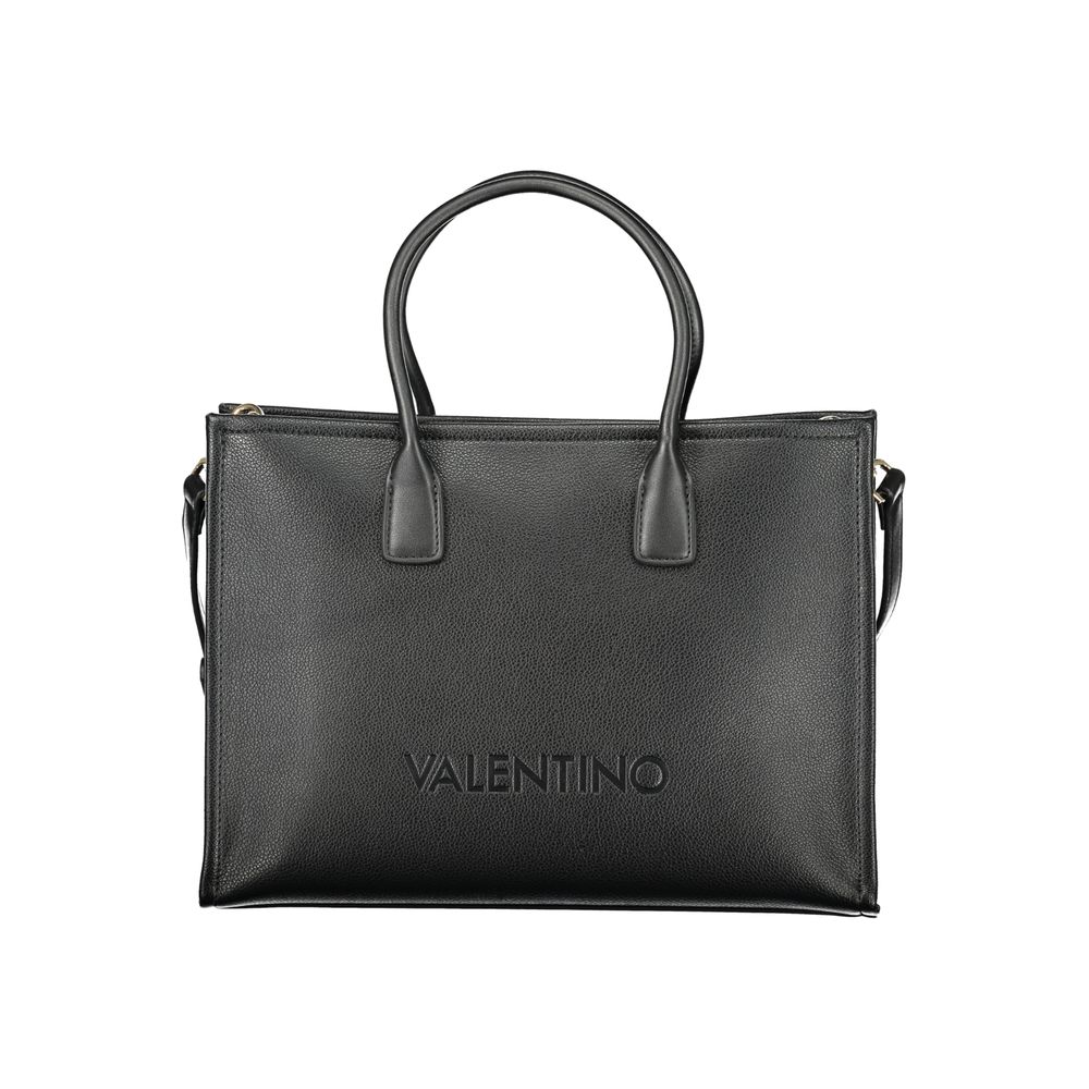 Mario Valentino Black Polyurethane Women Handbag | Regal Royce