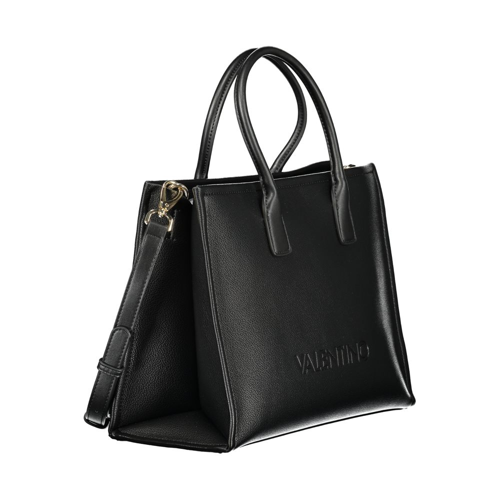 Mario Valentino Black Polyurethane Women Handbag | Regal Royce