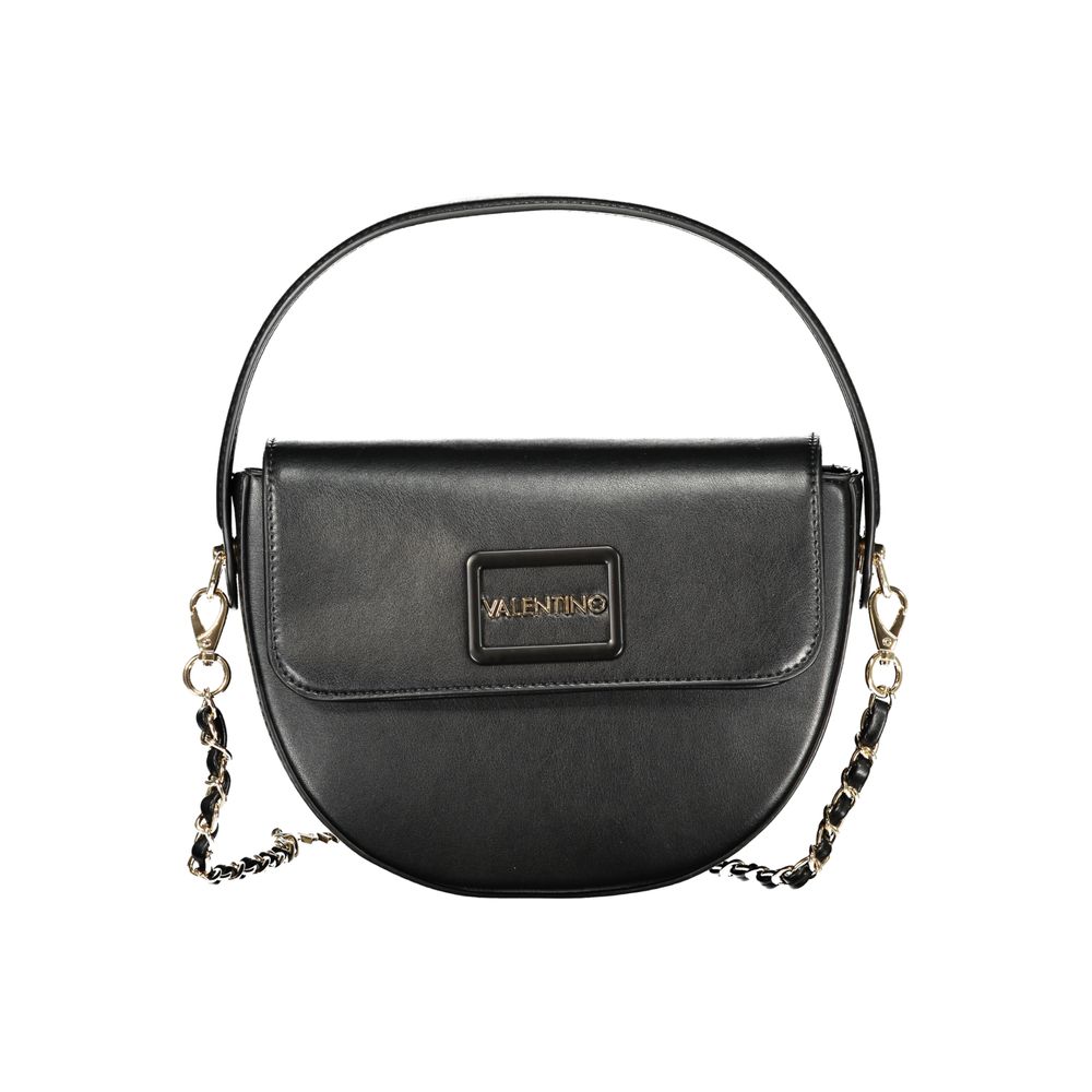 Mario Valentino Black Polyurethane Women's Handbag | Regal Royce