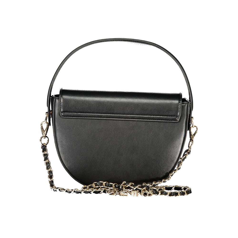 Mario Valentino Black Polyurethane Women's Handbag | Regal Royce
