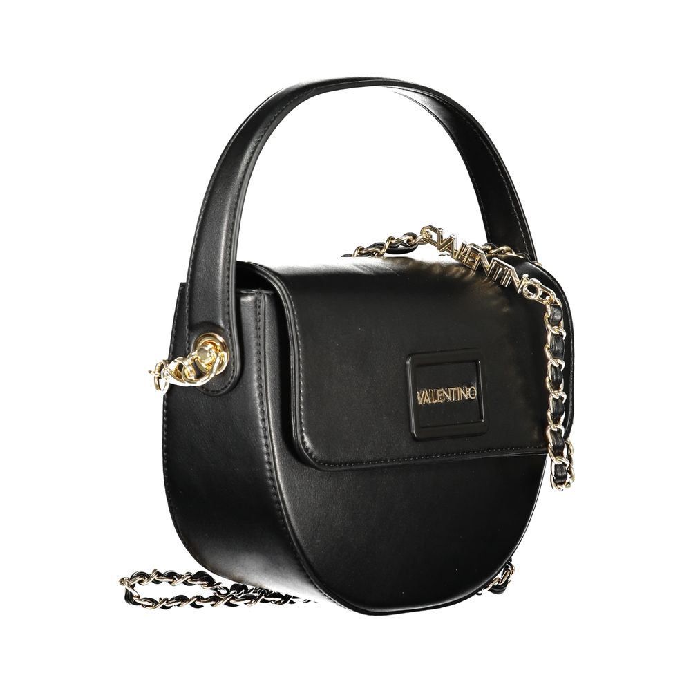 Mario Valentino Black Polyurethane Women's Handbag | Regal Royce