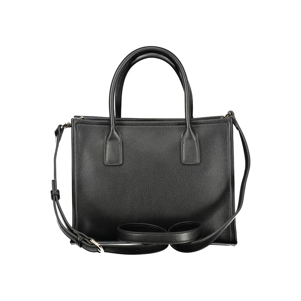 Mario Valentino Black Polyurethane Women Handbag | Regal Royce