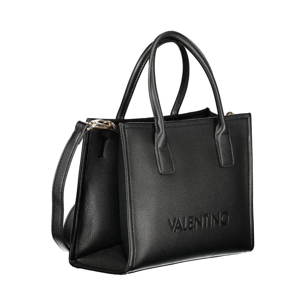 Mario Valentino Black Polyurethane Women Handbag | Regal Royce