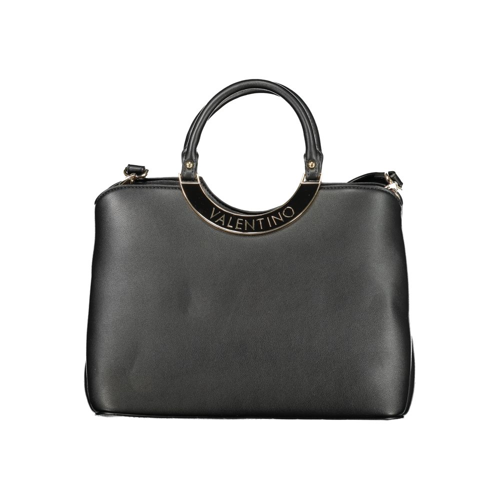 Mario Valentino Black Polyurethane Women Handbag | Regal Royce