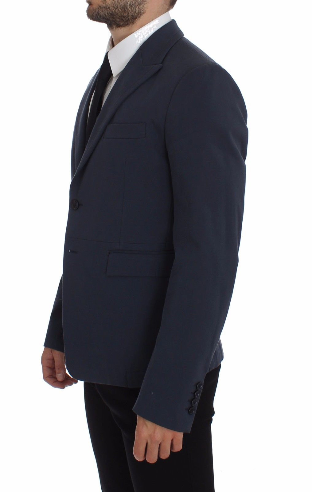 Dolce & Gabbana Blue Cotton Stretch Casual Blazer | Regal Royce