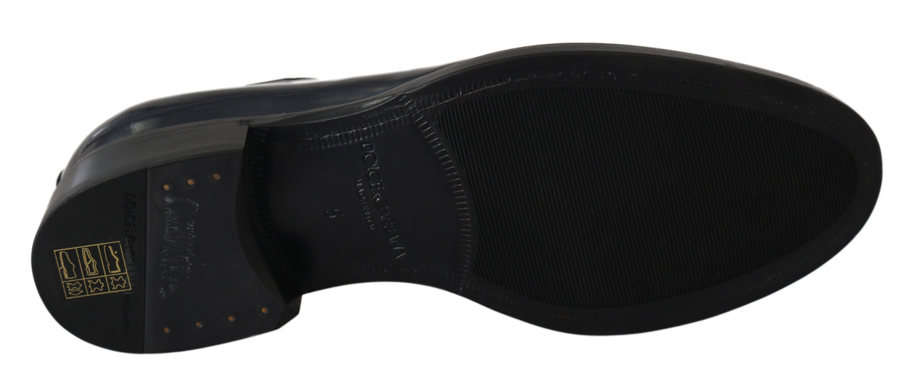 Dolce & Gabbana Blue Leather Derby Dress Formal Shoes | Regal Royce