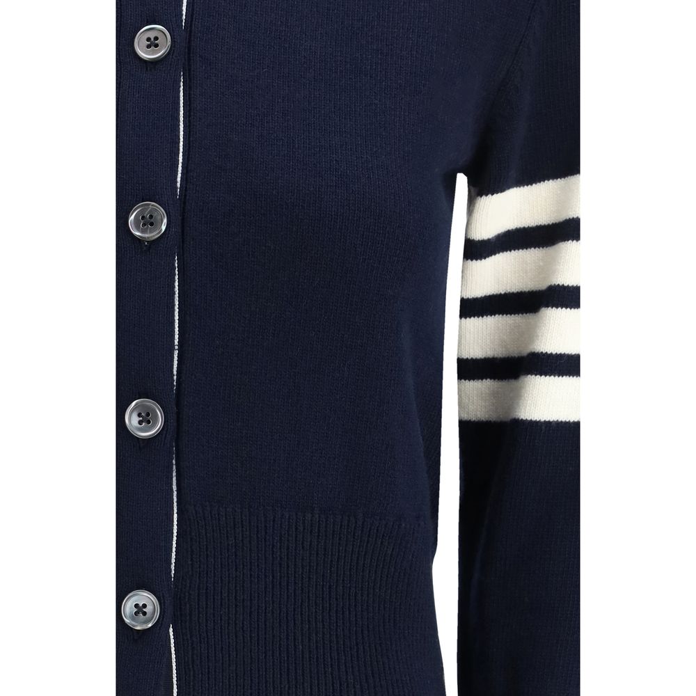 Thom Browne Blue Fleece Wool Cardigan | Regal Royce