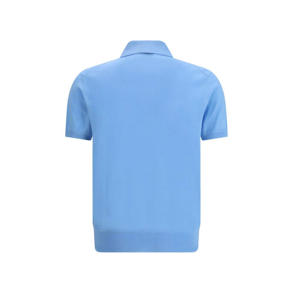 Tom Ford Light Blue Cotton Polo Shirt | Regal Royce