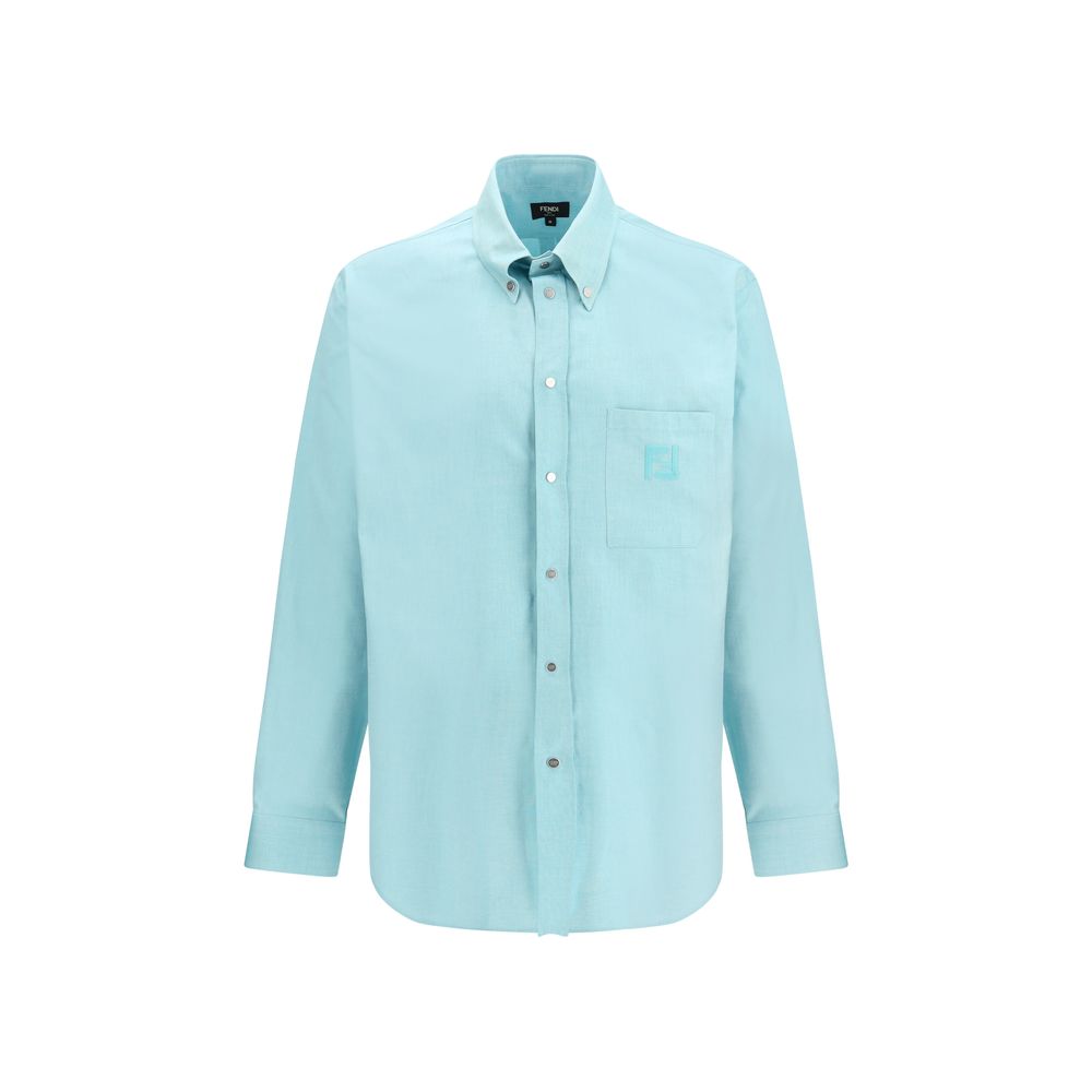 Fendi Light Blue Cotton Dress Shirt | Regal Royce