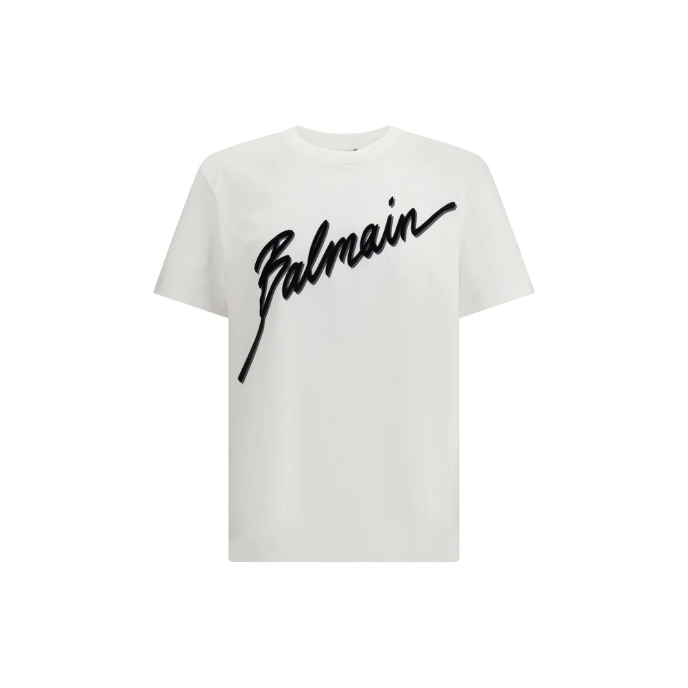 Balmain White Cotton T-Shirt | Regal Royce