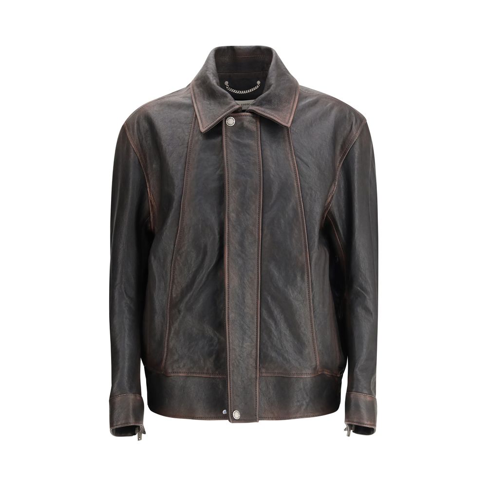 Golden Goose Brown Goatskin Bomber | Regal Royce