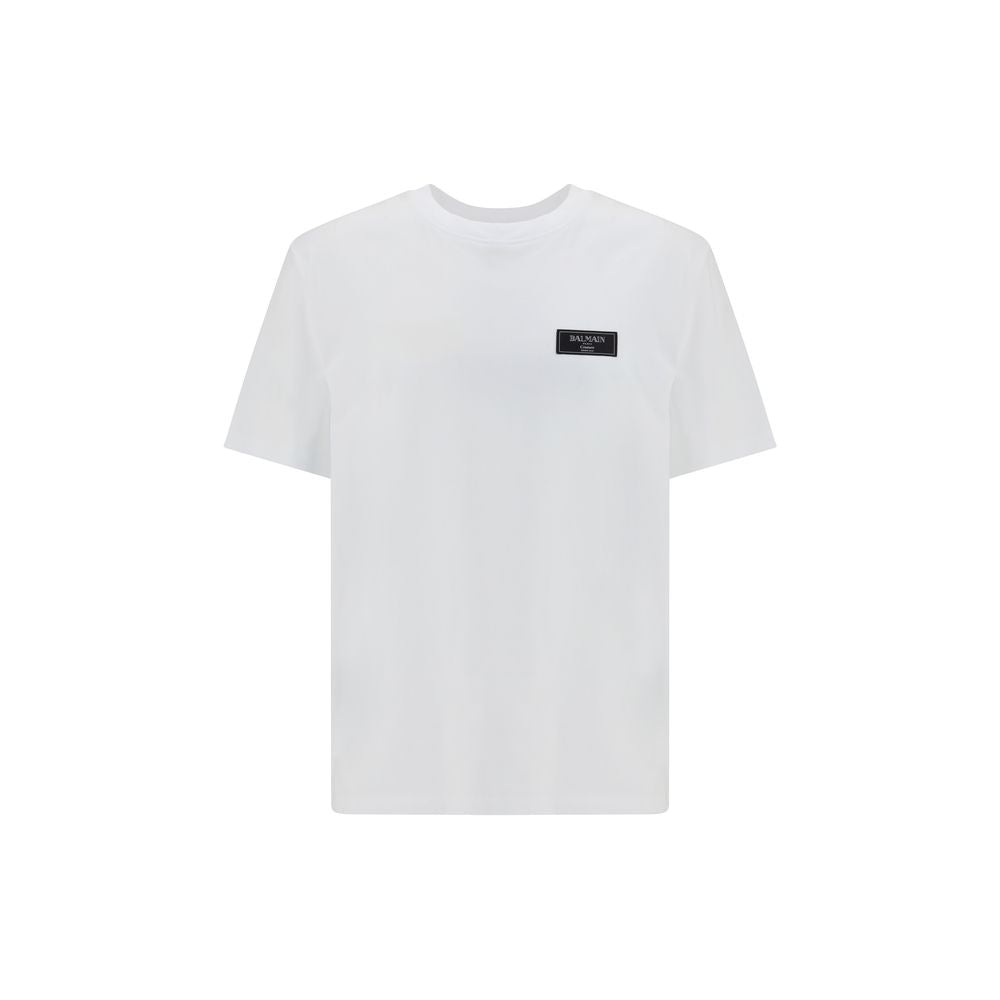 Balmain White Cotton T-Shirt | Regal Royce